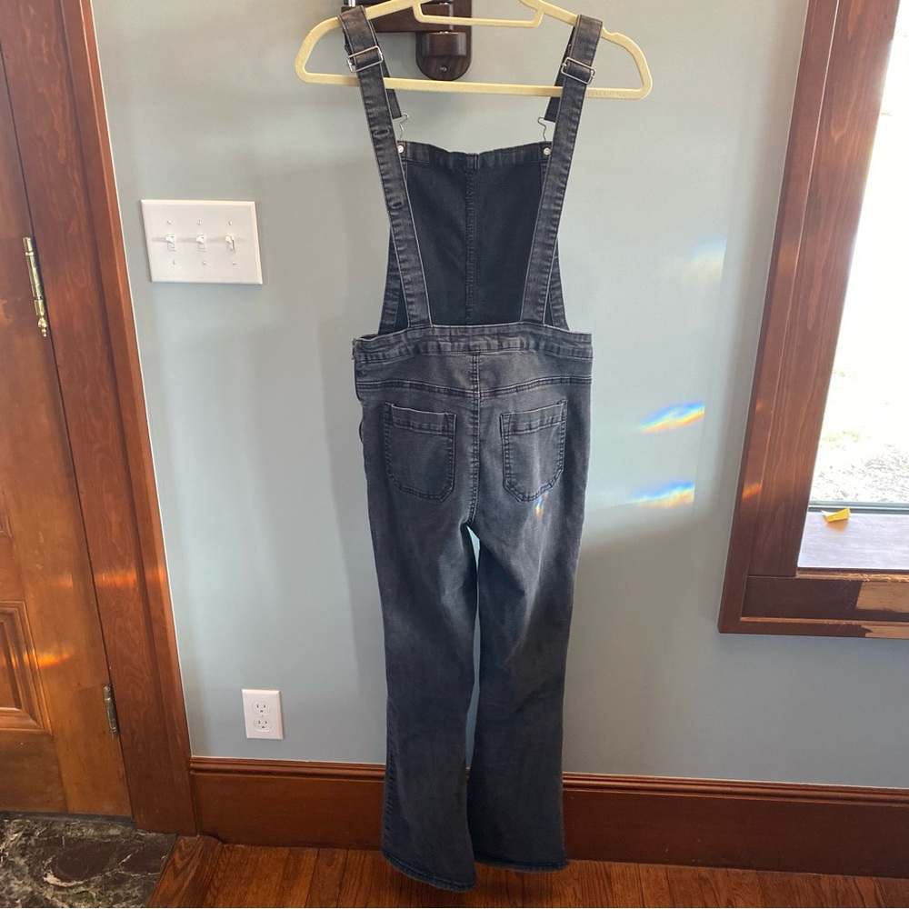 Wallflower Very Dark Gray Denim Overalls- SZ M - Picture 4 of 15